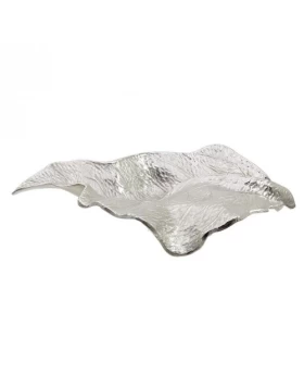 Πιατέλα Αλουμινίου Επινικελωμένη 'Φύλλο' Ασημί 3-70-579-0025