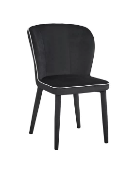 Καρέκλα Βελούδινη Μαύρη 3-50-553-0004