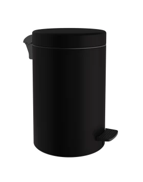 Χαρτοδοχείο με Soft Close 12lt Μεταλλικό Μαύρο Ματ 12-090-403