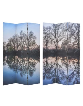 Παραβάν 2 Όψεων Printed Canvas Λίμνη 3-50-610-0215