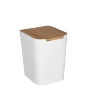 Χαρτοδοχείο 5lt Πλαστικό/Bamboo Λευκό 07.155924A