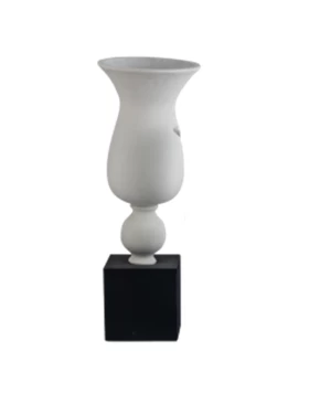 Βάζο Fiberglass Λευκό/Μαύρο 3-70-212-0018