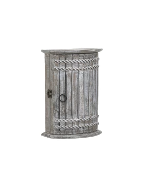 Κλειδοθήκη Ξύλινη Αντικέ Λευκή/Natural 3-70-459-0017