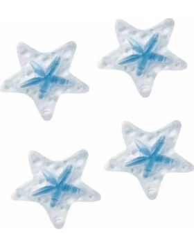 S/5 Mini αντιολισθητικά πατάκια με βεντούζες Starfish kristal