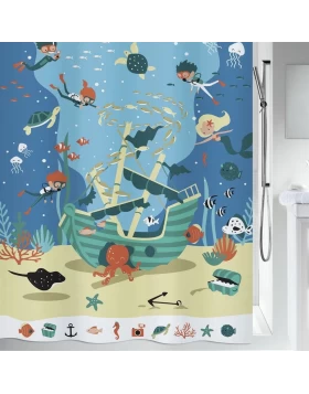 Παιδική Υφασμάτινη κουρτίνα μπάνιου Pirates Spirella
