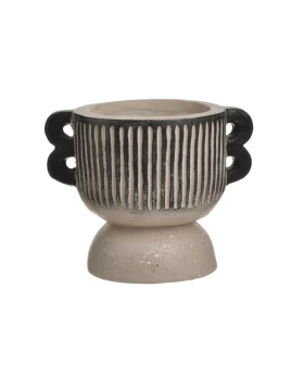 Βάζο Fiberglass Μαύρο/Μπεζ 3-70-146-0458
