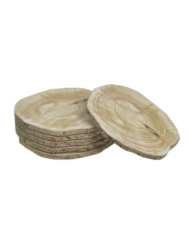 S/6 Σουβέρ Ξύλινο Natural 3-70-151-0513