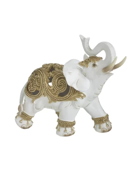 Ελέφαντας Polyresin Λευκός/Χρυσός 3-70-117-0195