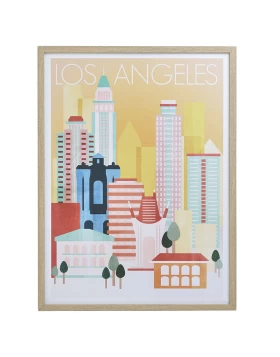 Πίνακας/Καμβάς Ξύλινος Los Angeles 45x60 3-90-709-0349