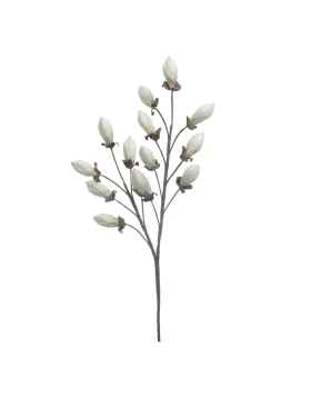 Κλαδί/Λουλούδι Foam Λευκό/Καφέ 3-85-246-0323
