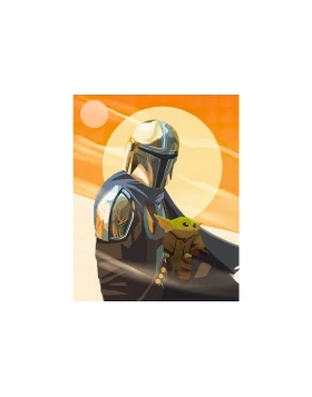 Φωτοταπετσαρία Τοίχου Into Wonderland The Mandalorian Hunt for Grogu IADX4-094 Komar