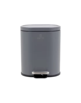 Χαρτοδοχείο με Πεντάλ Ovoid Soft Close 6lt Γκρι Estia 02-21443