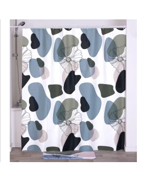 Πλαστική κουρτίνα μπάνιου Peva 180x180cm Eurocasa 1347