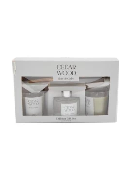 Σετ Diffuser 50ml και 2 ποτήρια με Kερί cedar wood 014.FR1432