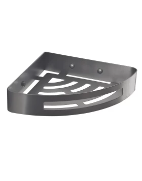 Σπογγοθήκη Μπάνιου Γωνιακή Gun Metal (Pvd Plated) Gedy Nerva 2479-81 
