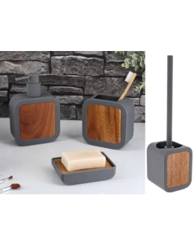 S/4 Σετ μπάνιου abs Bamboo Γκι Eurocasa 6202