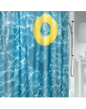 Κουρτίνα Μπάνιου Υφασμάτινη Polyester 180x200cm Rainbow Walter
