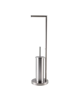 Σταντ Επιδαπέδιο Μπάνιου Μεταλλικό Inox Ματ Eurocasa 9145-2