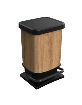 Κάδος Απορριμμάτων Kουζίνας Rotho 20lt Paso Wood 06927.001