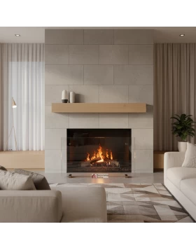 Κάλυψη Τζακιού Γυάλινη 90x50 Νίκελ Ματ Decorama 801 – Προστατευτικό Τζάμι με Μεταλλικά Ποδαράκια & Πομολάκια Νίκελ Ματ