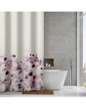 Υφασμάτινη Κουρτίνα Μπάνιου 180x185 Guy Laroche Carmel Melanze