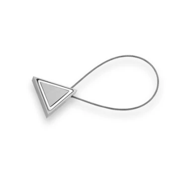 Μαγνήτης αμπράζ Μεταλλικός Τρίγωνο Νίκελ Ματ με Χρώμιο Domus 