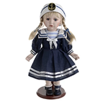 Κούκλα Πορσελάνινη Ναυτάκι/Μπλε Στολή 3-70-050-0094