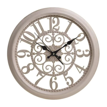 Ρολόι Τοίχου Πλαστικό Αντικέ Μπεζ 3-20-284-0031