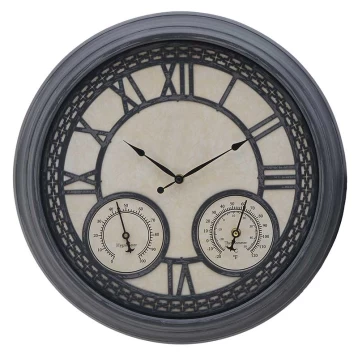 Ρολόι Τοίχου Γκρι/Εκρού 3-20-925-0012