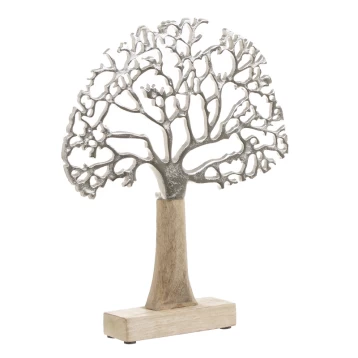 Επιτραπέζιο Διακοσμητικό Δέντρο Αλουμινίου/Ξύλινο 3-70-985-0002