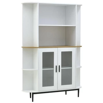 Βιτρίνα Ξύλινη Λευκή/Natural 3-50-227-0013