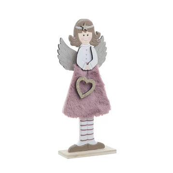 Άγγελος Ξύλινος Ροζ 2-70-126-0038
