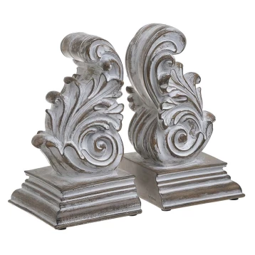 S/2 Βιβλιοστάτης Polyresin Αντικέ Μπεζ 3-70-167-0023