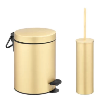 Χαρτοδοχείο- Πιγκάλ 5Lt Brushed Brass Soft Close Sanco 90680-AB12
