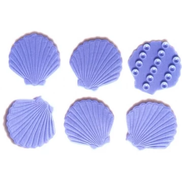 S/6 Mini αντιολισθητικά πατάκια με βεντούζες Αχιβάς Μπλε