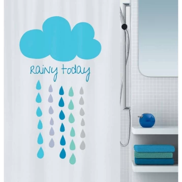 Υφασμάτινη κουρτίνα μπάνιου Cloud Blue Spirella