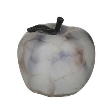 Μήλο Polyresin Όψη Μαρμάρου Γκρι/Λευκό 3-70-323-0013