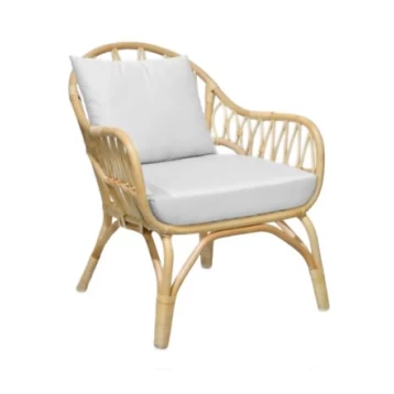 Καρέκλα με Μαξιλάρι Ραττάν Natural 3-50-646-0017