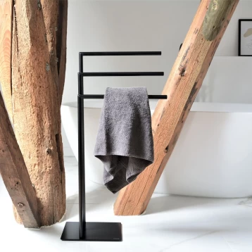 Πετσετοθήκη Μπάνιου Μεταλλική Μαύρη Sealskin Tube 800201