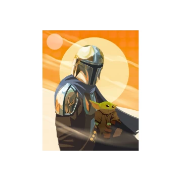 Φωτοταπετσαρία Τοίχου Into Wonderland The Mandalorian Hunt for Grogu IADX4-094 Komar