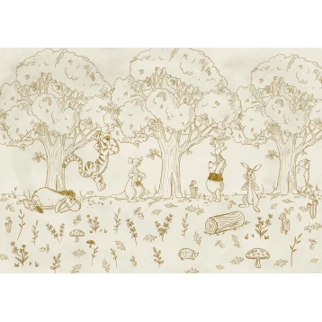 Φωτοταπετσαρία Τοίχου Into Wonderland Winnie the Pooh Outdoors IADX8-121 Komar