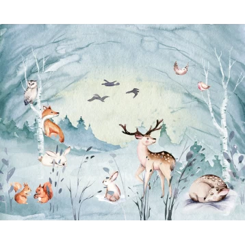 Φωτοταπετσαρία Τοίχου Into Wonderland Animal Sleepover IAX7-0038 Komar