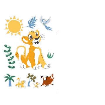 Σετ Αυτοκόλλητα Τοίχου Παιδικά Into Wonderland Lion King Faraway Oasis 14501h Komar