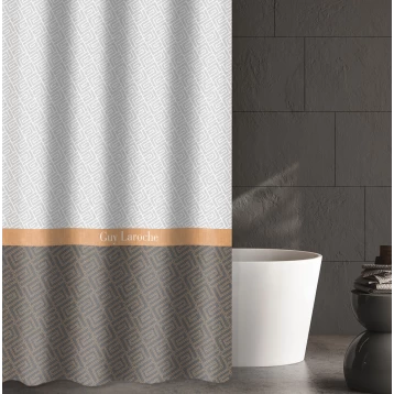 Υφασμάτινη Κουρτίνα Μπάνιου Guy Laroche Occio Grey 180x185 cm