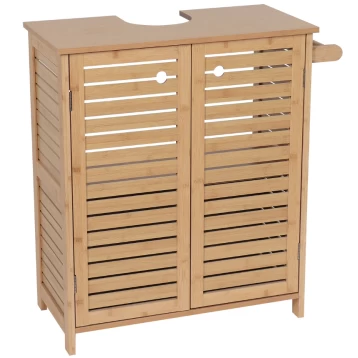 Έπιπλο Μπάνιου bamboo Με 2 Ντουλάπια, 1 Ράφι Eurocasa 8881