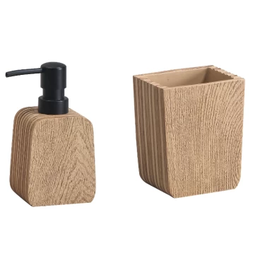 Σετ Μπάνιου Dispenser και Ποτήρι Nature 004101522