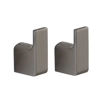 S/2 Άγκιστρο Μονό Gun Metal (Pvd Plated) Gedy Pirenei PI27-81 