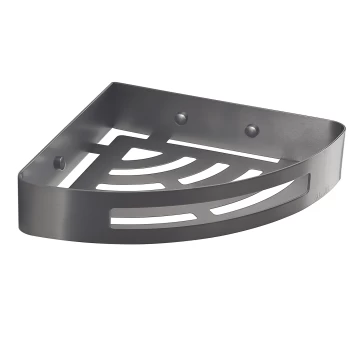 Σπογγοθήκη Μπάνιου Γωνιακή Gun Metal (Pvd Plated) Gedy Nerva 2479-81 