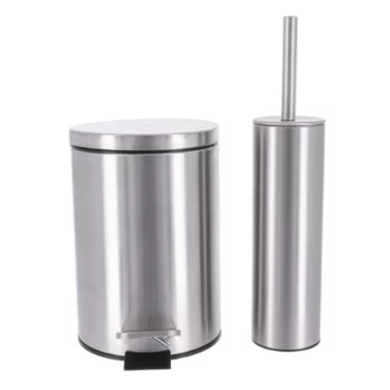 Σετ Καλάθι μπάνιου Μεταλλικό 3lt Soft Close και Πιγκάλ Inox Eurocasa 1983