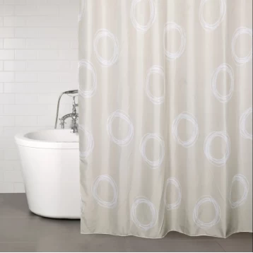 Κουρτίνα Μπάνιου Υφασμάτινη Polyester 180x200cm Rainbow Ronda 